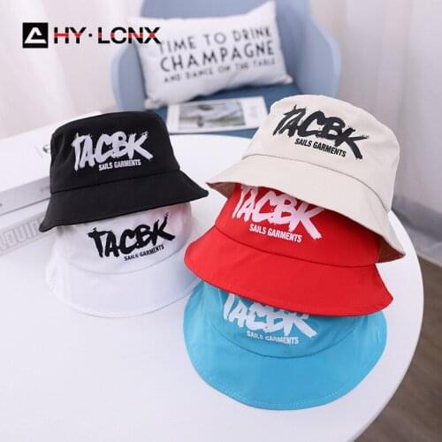 Summer Child Bucket Hat Outdoor Fashion UV Protection Breathable Alphabet graffiti Girl Boy Fisherman Cotton Hat