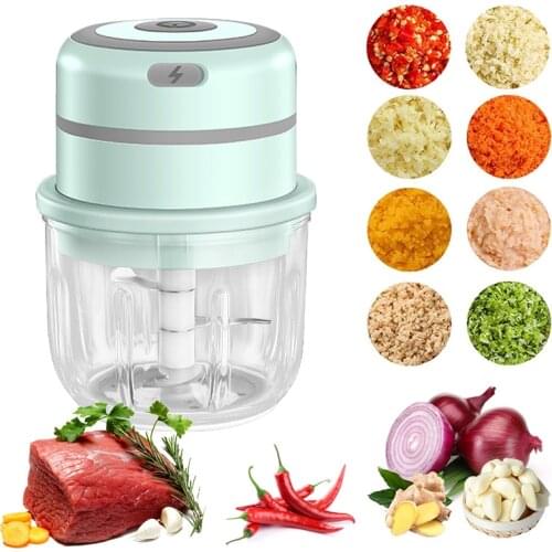 Mini Electric Garlicpress Grinder Portable Food Press CuisineMasher Spice Chopper Kitchen Accessories Crusher Mincer Tools Kits