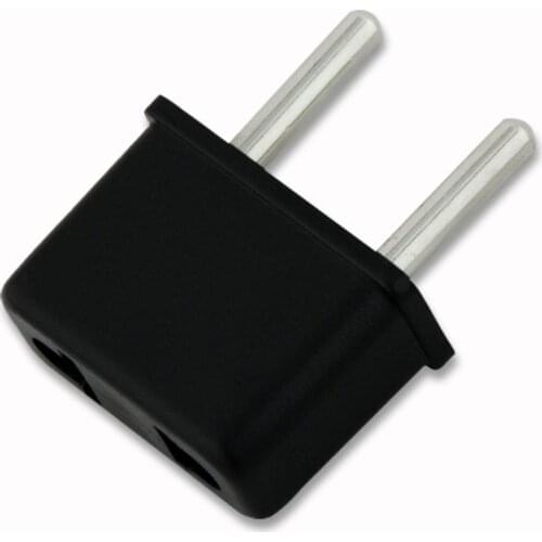 2020 New AC 85-265V Black US To EU Adapter Usa To Euro Power Adapter Converter Travel-size Charger Wall Plug Socket 2 Round Pins