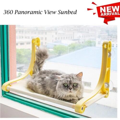 Cat Bed Cat Window Perch Suction Cups Space Saving Cat Hammock Pet Resting Seat Window Mounted Safety 360° View Sunbathe Shelves