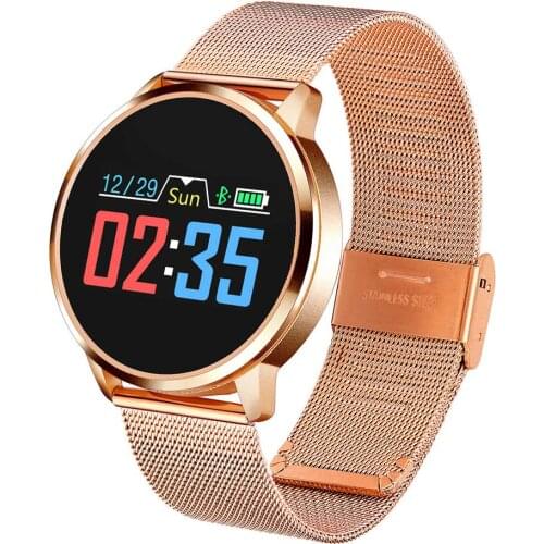 Q8 Color Touch Screen Smartwatch Smart 1080P Watch Men Women IP67 Waterproof Sport Fitness Wearable Devices Electronics Bracelet
