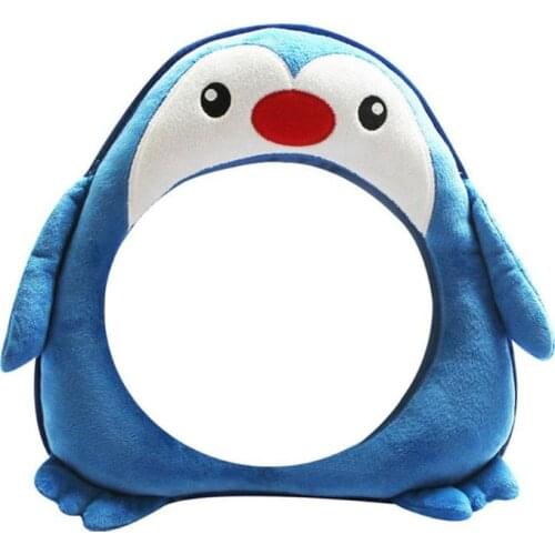 Adjustable Baby Car Back Seat Mirror Cartoon Penguin Kids Safe View Monitor Baby Facing View Rear Ward Child Infant Monitor Prop