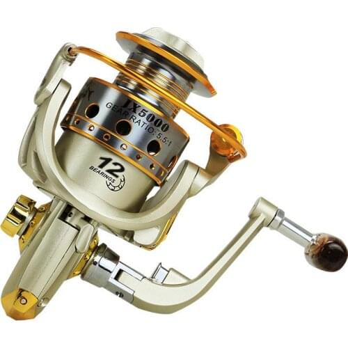2019 Fishing Reels Coil Left/Right Wooden Handshake Metal Wheel Bady 12 BB Spinning Professional Fishmen 1000-7000 Series
