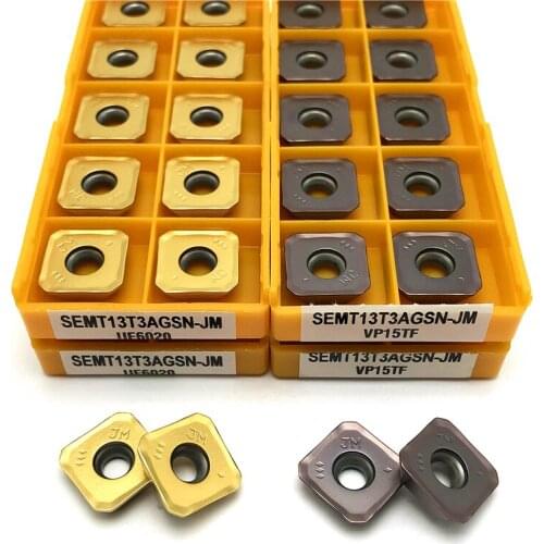 Milling insert SEMT13T3AGSN-JM VP15TF / UE6020 CNC tool Indexable face milling tool carbide inserts metal lathe tools SEMT 13T3