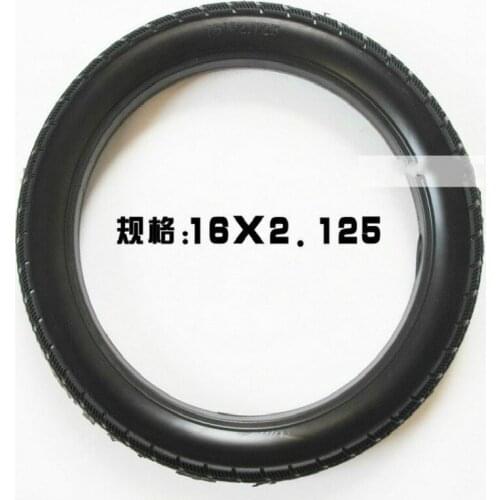 Bicycle Tire 16*2.125 Tubeless Tyres 16 Inches Solid Tire for Electrombike 16inch Road Bike Mountain Bike Tires
