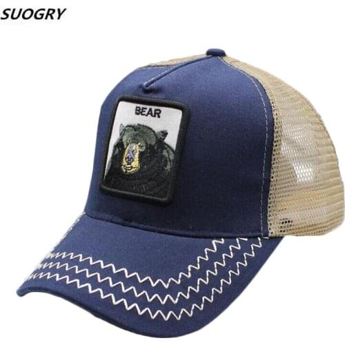 SUOGRY Summer Animal Baseball Cap Embroidery Mesh Cap Hats For Men Women Snapback Gorra Hombre hat Casual Hip Hop Cap Casquette