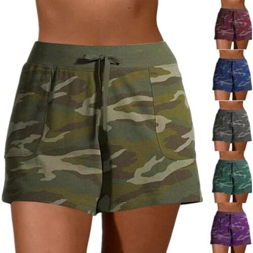 2021 Women Sport Yoga Shorts Women Cool Shorts Women Sport Short Fitness Camouflage Elastic Running Outdoor Yoga Shorts