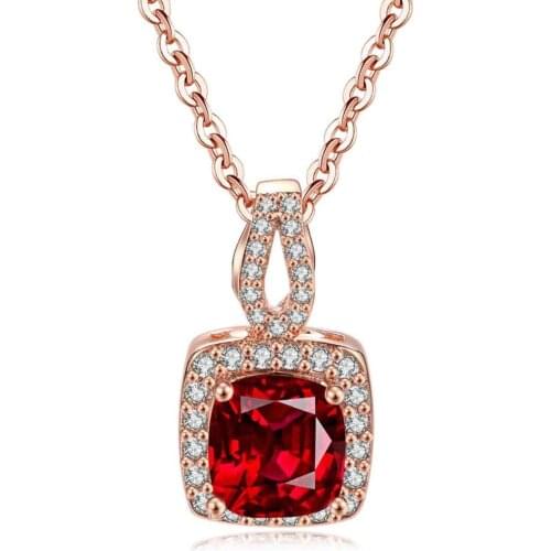MENGYI Classic Charm Shining Square Design Cubic Zircon Pendant Necklaces For Women Wedding Jewelry Party Gift Multiple Options