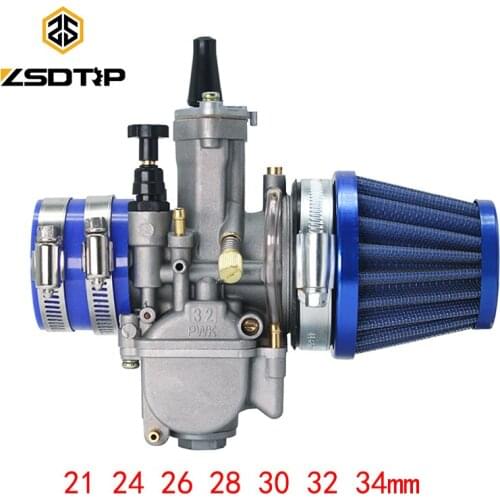 ZSDTRP 21 24 26 28 30 32 34mm Carburetor Set Intake Pipe Air Filter For 50cc 110cc 125cc 250cc Engine Pit Dirt Bike