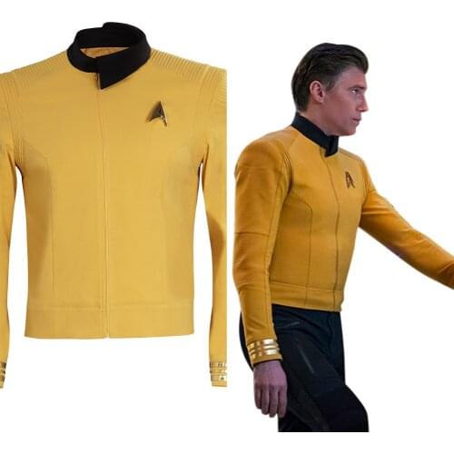 Star Cosplay Trek Strange New Worlds 2022 Christopher Pike Cosplay Costume Outfit Coat Halloween Carnival Suit
