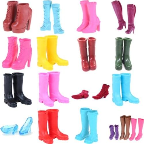 Multi-Styles 1Pairs 1/12 Scale Dollhouse Miniature Rubber Rain Boots Home Garden Yard Decoration Dolls Accessories