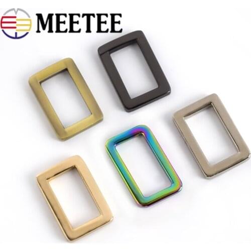 10/30pcs 20mm Meetee Bag Buckles Adjustable Belt Webbing Buckle Metal Clasp For Backpack Strap Dog Collar DIY Accessories
