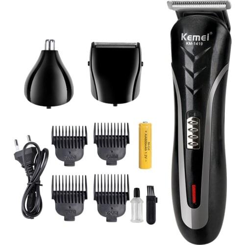 KEMEI 3 In 1 Hair Trimmer Rechargeable Electric Nose Hair Clipper Razor Beard Shaver electric multi-function hair clipper set
