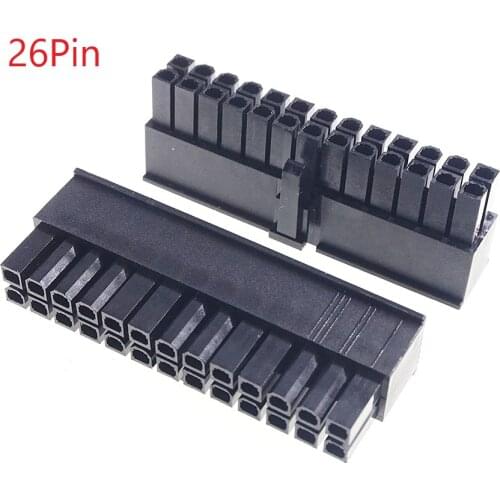 50pcs 5557 4.2 mm 26 pin Rectangular Housing Connector Receptacle 0.165" 26 Position 4.20 mm Latch Lock Plug Housing Black Color