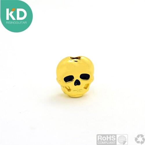 6 PCS Per Pack Vintage Skull Guitar Tuning Peg Button, Guitar Machine Head Button, Guitar Parts, Replacement With Screws