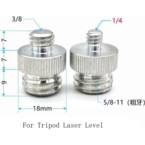 1/4"-20 to 5/8"-11 Threaded Screw Adapter or 3/8"-16 to 5/8"-11 adaptor For Tripod Laser Level BOSCH Adapter 1/4 or 3/8 to 5/8
