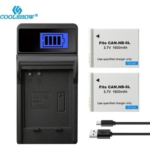 NB 6L NB-6L Battery Pack for Canon Power-shot SX520 HS SX530 SX600 SX610 SX700 SX710 IXUS 85 95 200 210 105 1600mAh Camera