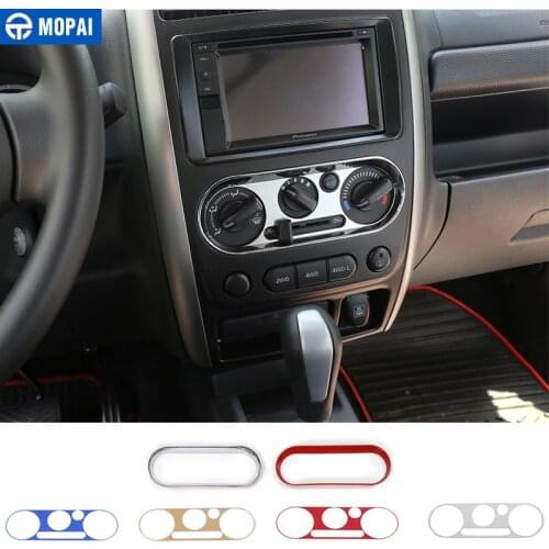 MOPAI Aluminium Car Air Conditioning Switch Panel Decoration Cover Stickers for Suzuki Jimny 2007 Up Car Accessories Styling