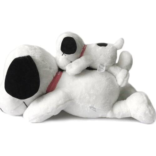 Anime Dog Plush Pillow Lovely White Black Stuffed Doll Plush BackpackCushion Car Pillow Gift for Kids Girl Present
