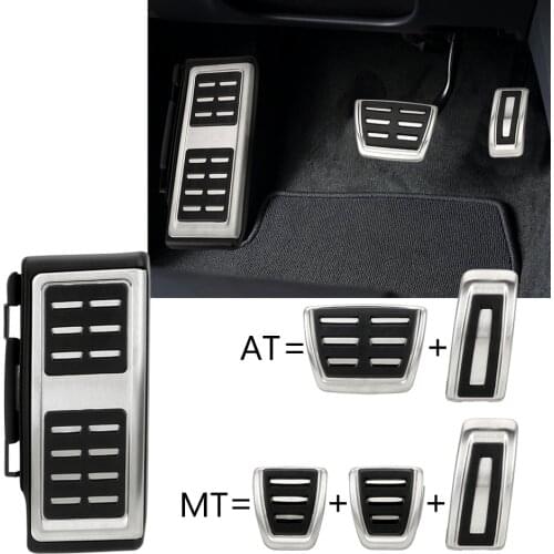 LEEPEE Car Pedal for Skoda Octavia 5E A7 for Audi A3 S3 8V RS3 Foot Rest Cover Accelerator Brake Clutch for GOLF 7 GTi MK7