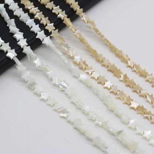 Wholesale Natural Seawater Five-pointed Star Shell Spacer Beads for Jewelry Making Bracelet Necklace Accessory Size 6 8 10 12mm