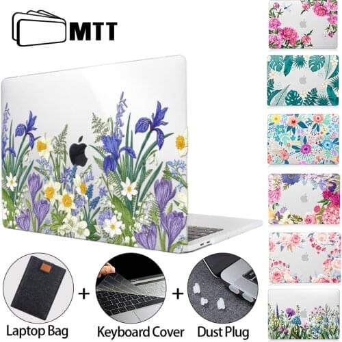 MTT Floral Crystal Laptop Case For Macbook Pro Air 11 12 13 15 16 inch funda 2020 Laptop Cover coque a2289 a2251 a2179 a2141
