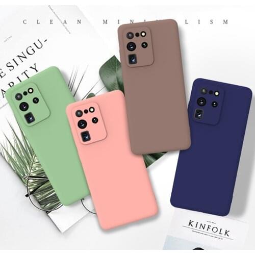 Rubber Silicone Case For Samsung Galaxy S20 Plus Case Candy Color Soft TPU Back Cover For Samsung Galaxy S20 S 20 Ultra Coque