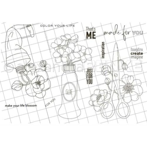 Flower stamps Clear Stamp for Scrapbooking Transparent Silicone Rubber DIY Photo Album Decor 0778