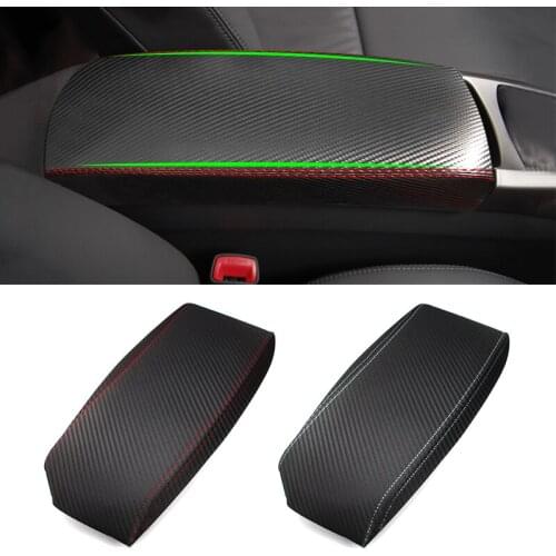 For Toyota Prius 2004 2005 2006 2007 2008 2009 Carbon Texture Microfiber Leather Interior Center Armrest Box Cover Sticker Trim