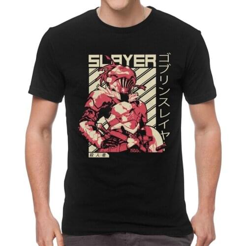 Goblin Slayer T Shirt Men Short Sleeve 100% Cotton T-shirts Otaku Dark Fantasy Anime Manga Tee Tops Streetwear Tshirt Gift