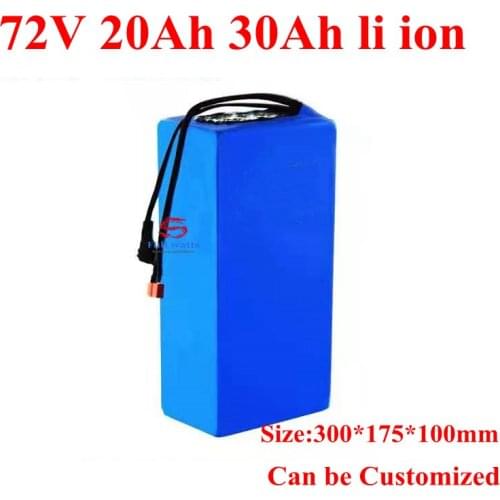 72V 20Ah 30Ah Lithium battery pack for electric bike bicycle motorcycle electric tricycles golf trolley+5A charger