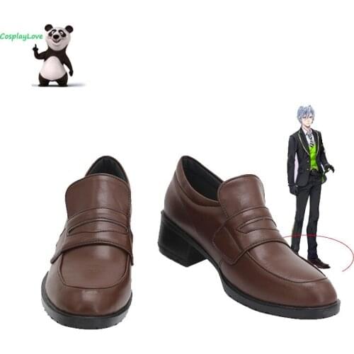CosplayLove Twisted Wonderland Diasomnia Silver Brown Cosplay Shoes Long Boots Leather Custom Made