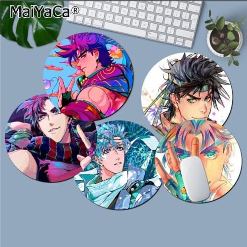 Maiyaca My Favorite JoJo Joseph Joestar Customized laptop Gaming round mouse pad gaming Mousepad Rug For PC Laptop Notebook