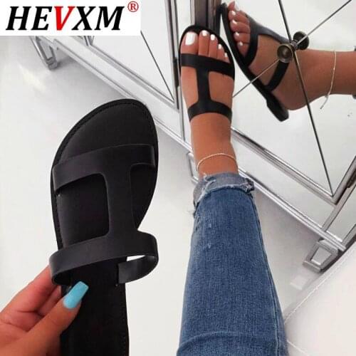 Summer Women Sandals PU Slides Platform Flat Heel Peep Toe Casual Simple Outdoor Beach Female Ladeis Shoes Zapatos De Mujer