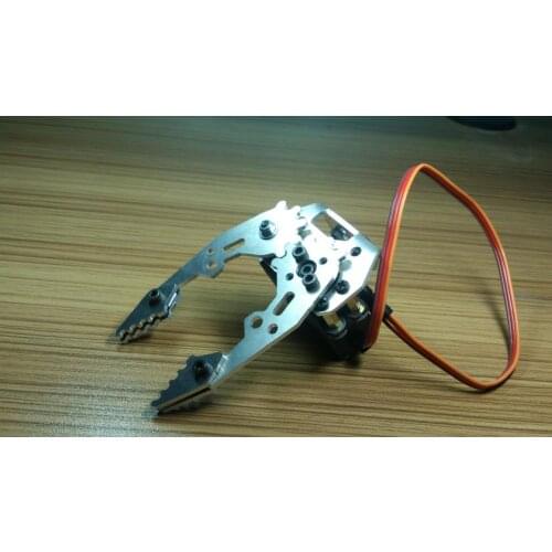 Small Metal Robot Claw Robotic Gripper Mechanical Arm Clamp with 180 Degree Servos for Arduino DIY Project STEM Toy Parts