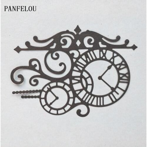 PANFELOU The clock Metal craft paper die cutting dies for Scrapbooking/DIY Hand account Easter wedding Halloween cards