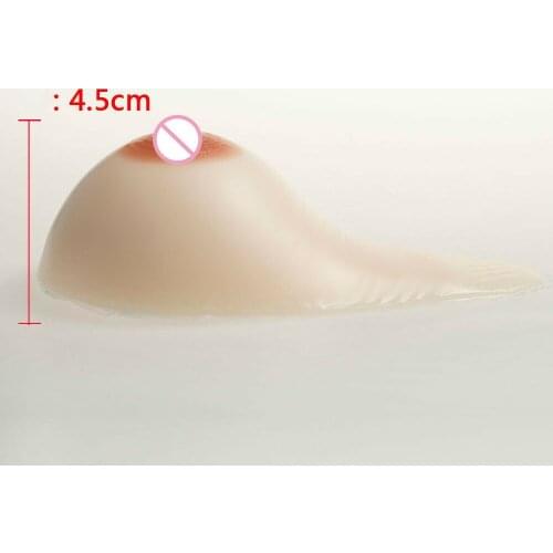 190g Single Breast Pad Medical Silicone Breast Bottom Long Tail Breast Pad After Mastectomy Realistic Fake Breast