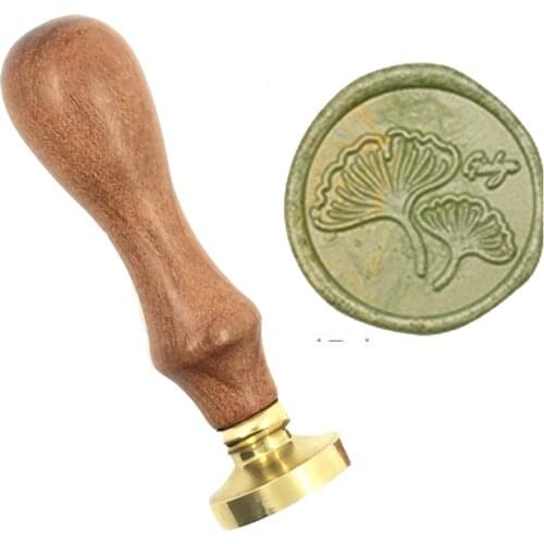 Natural Plant wax seal copper brass stamp wood handle,DIY Scrapbooking Hydrangea copper head,Vintage spoon high quality012
