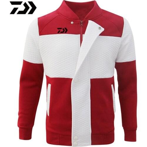 Daiwa Clothing Fishing Clothes Men Fishing Shirt Long Sleeve Fishing Jacket Men Zipper Tracksuit Color matching Casual Jacket