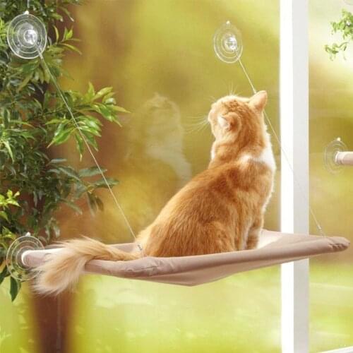 Cat Hanging Beds Window Pod Lounger Suction Cups Hammock Bed Bearing 20kg Cat For Pet Cat Rest House Comfortable Shelf Seat Beds
