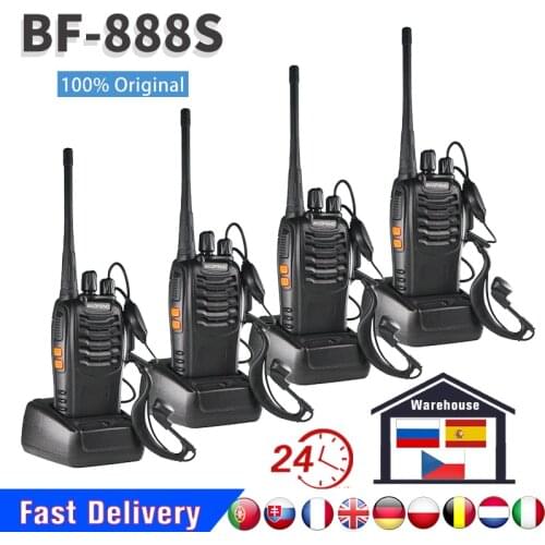 Original Baofeng BF888S Walkie Talkie 5W BF-888S 6KM Two Way Radio Transmitter UHF 400-470MHZ Transceiver BF 888S Intercom