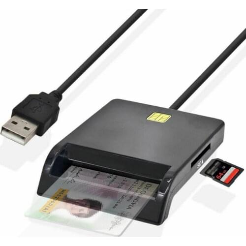 USB SIM Smart Card Reader For Bank Card IC/ID EMV SD TF MMC Cardreaders USB-CCID ISO 7816 for Windows 7 8 10 Linux OS