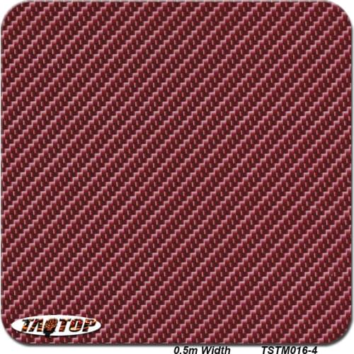 TAOTOP TSTM016-4 0.5M * 100M HOT Red Carbon Fiber Water Transfer Printing Film Hydrographics Film