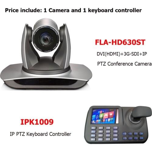 Telemedicine Conference Church Video PTZ HD Camera 30x Zoom with 3G SDI DVI Output Plus 5 inch LCD Display Keyboard Controller