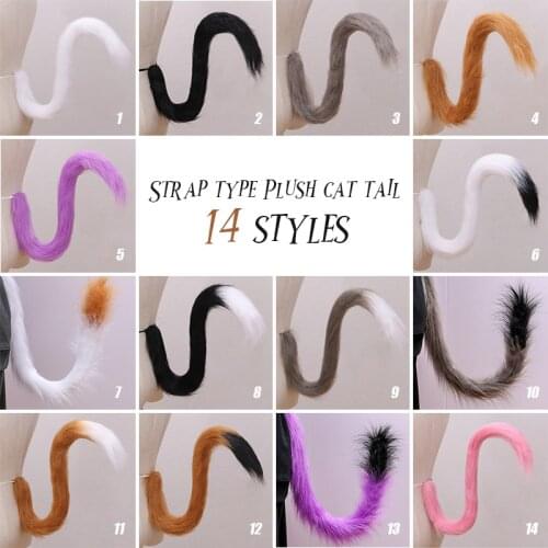 Creative Japan Anime Fox Tail Cosplay Prop 80cm Lolita Sexy Long Plush Cat Tail Masquerade Halloween Party Decor Cosplay Costume