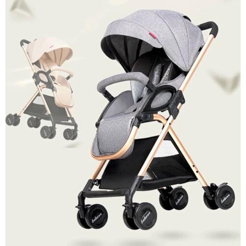 Baby stroller ultra light folding simple childrens trolley can sit reclining high landscape cart Dropshipping