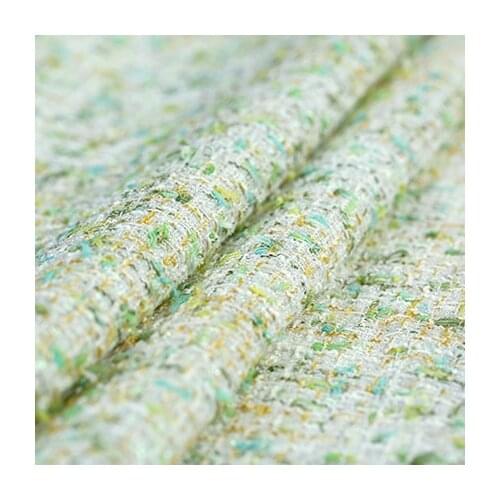 Spring romance Bright line soft woven tweed fabric