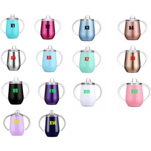 Verre à vin en coquille d'oeuf (poignée de 12 onces), double verre à eau en acier inoxydable isolé sous vide, cadeau de mariage