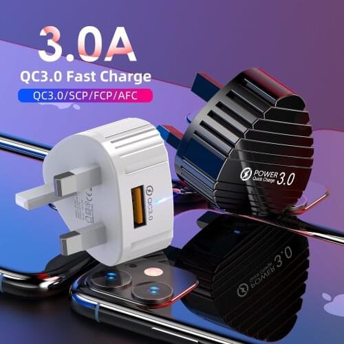 Adattatore Per Caricabatterie USB 3.0 A Ricarica Rapida Per Caricabatterie Da Parete Portatile Per Tablet Apple Huawei