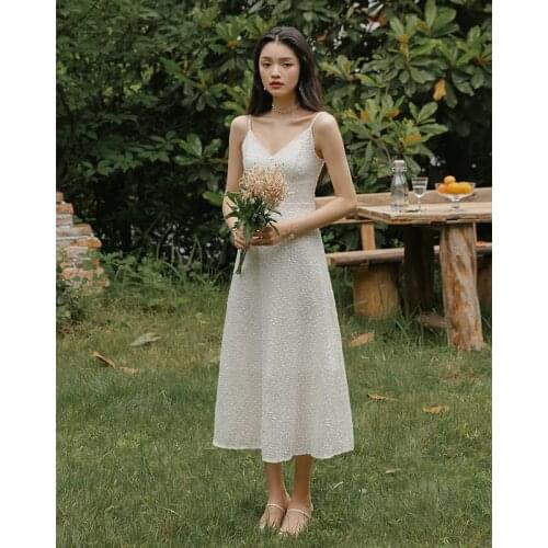 Women Long Sequins Slip Dress Summer 2021 Runway Elegant Vintage Strappy Korean Retro Fairy Casual Beach Vacation Party Vestidos